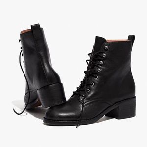Madewell Patti lace up boots in black